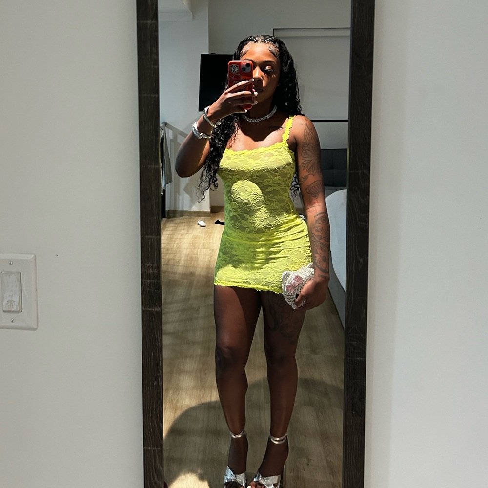 Skims Lace slip dress